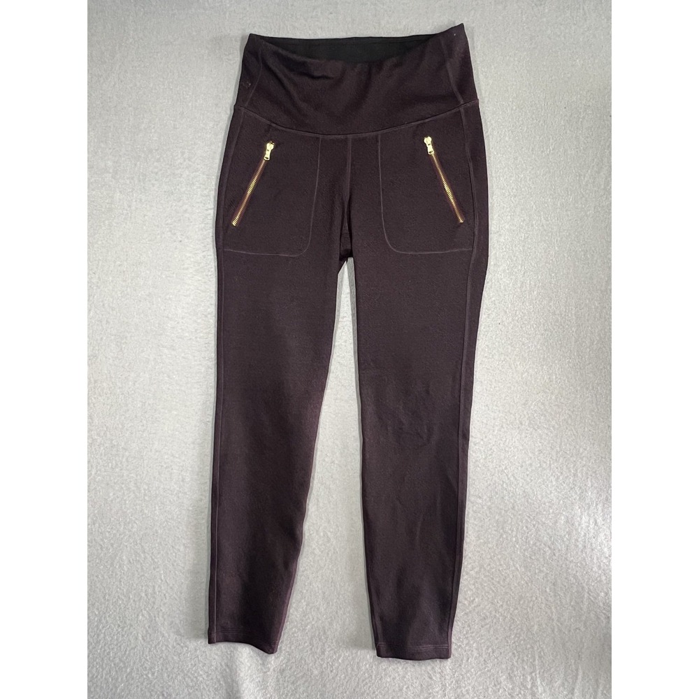 Old Navy Active Women's Size S Small Burgundy Capri Activewear Pants with Zipper